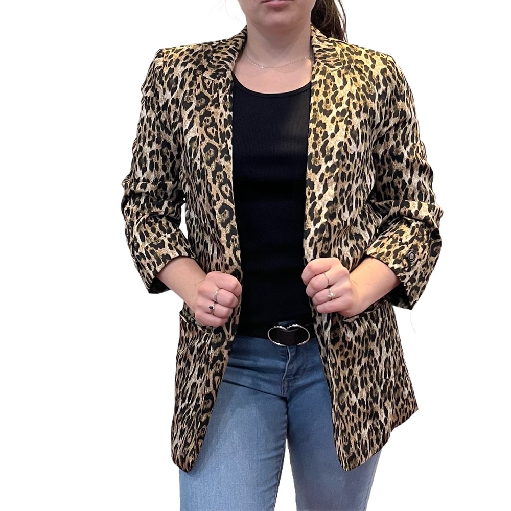 EUC Philosophy Animal Print Blazer